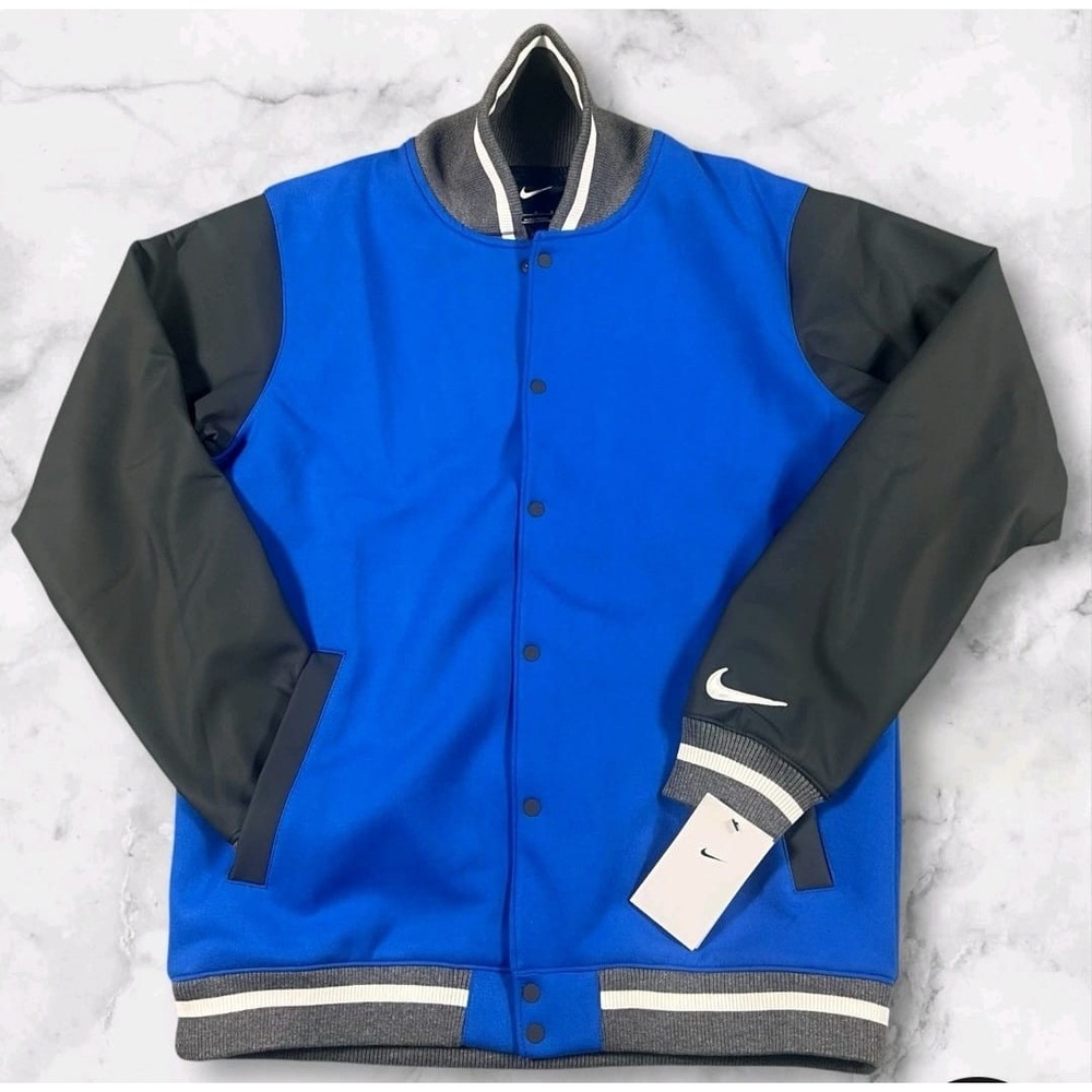 Nike Football Letterman Jacket‎ 'Team Royal' DJ5971-493 Men Size Large